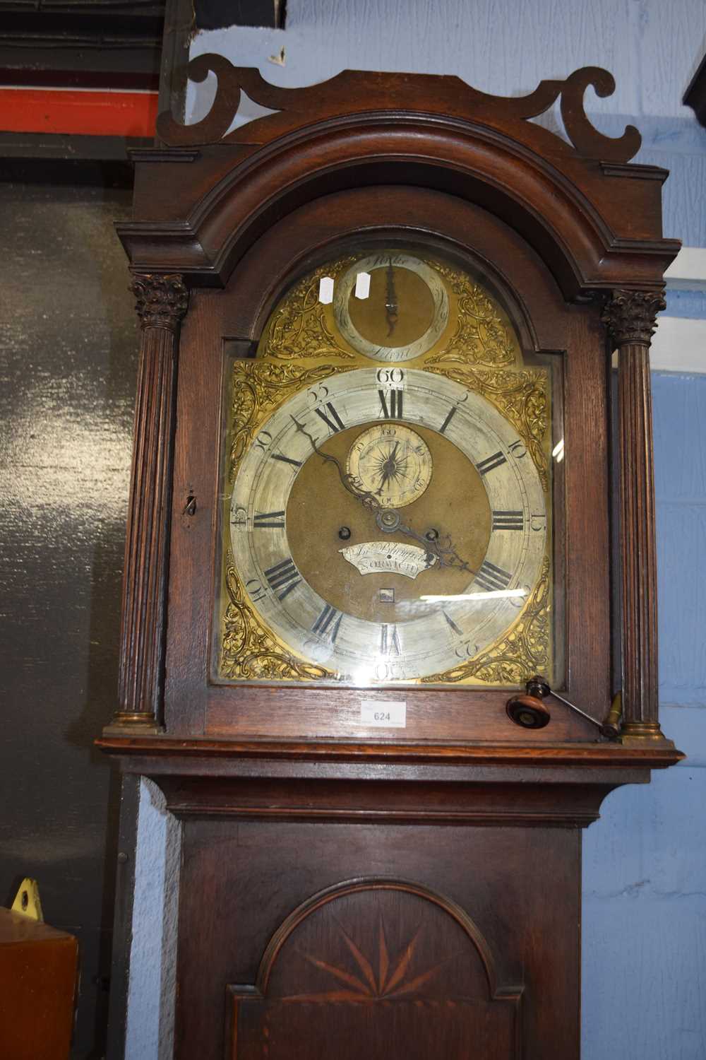 John Blumfield, Norwich, an 18th Century long case clock with arched brass and silvered dial with - Image 3 of 3