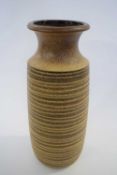 West German Scheurich Pottery vase with ribbed design, 42cm high