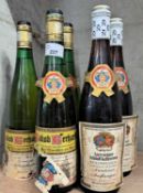 Five bottles to include 2 x 1975 Niersteiner Schos -Kellereien, 3x Jacob Gerhardt 1975 Moel-Saar-