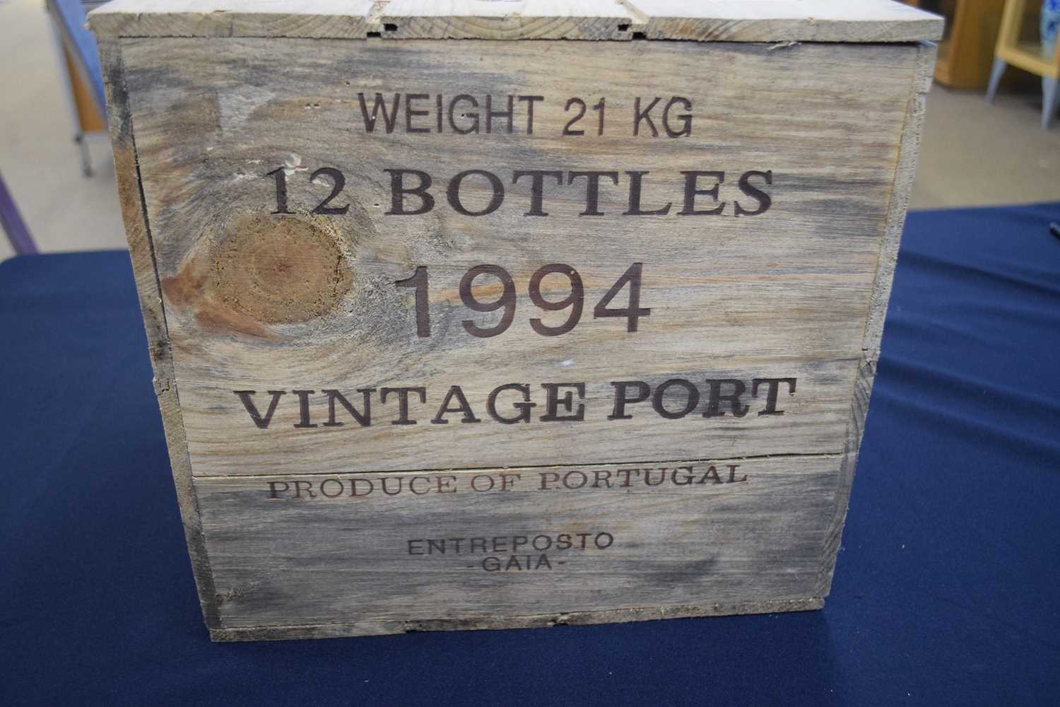 12 bottles of 1994 port in original wooden case - Image 3 of 3