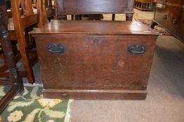 Victorian oak silver chest with fitted interior, 71cm wide