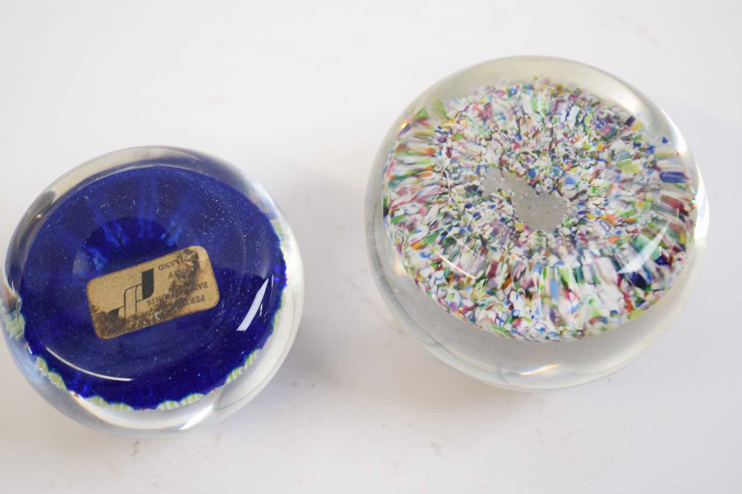 Two paperweights, one Perthshire with blue and green canes - Image 3 of 3