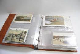 Large postcard album containing approximately 200 postcards, mainly topographical British Coastal