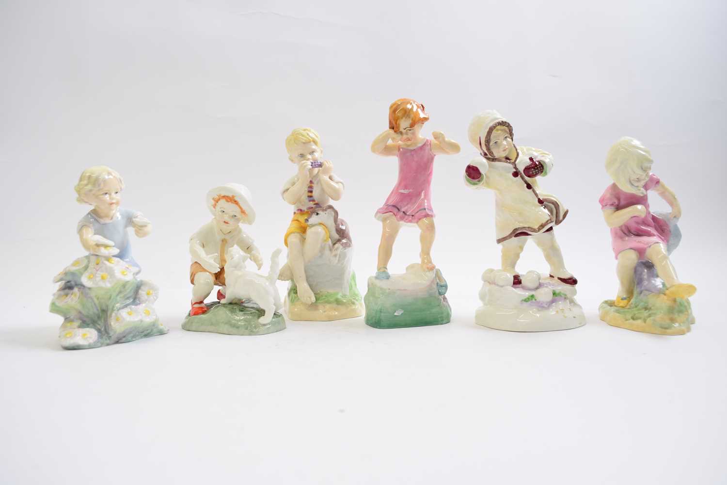 Group of Royal Worcester figures by Doughty including Wednesday's Child, Snowy, May etc (6) - Image 2 of 3