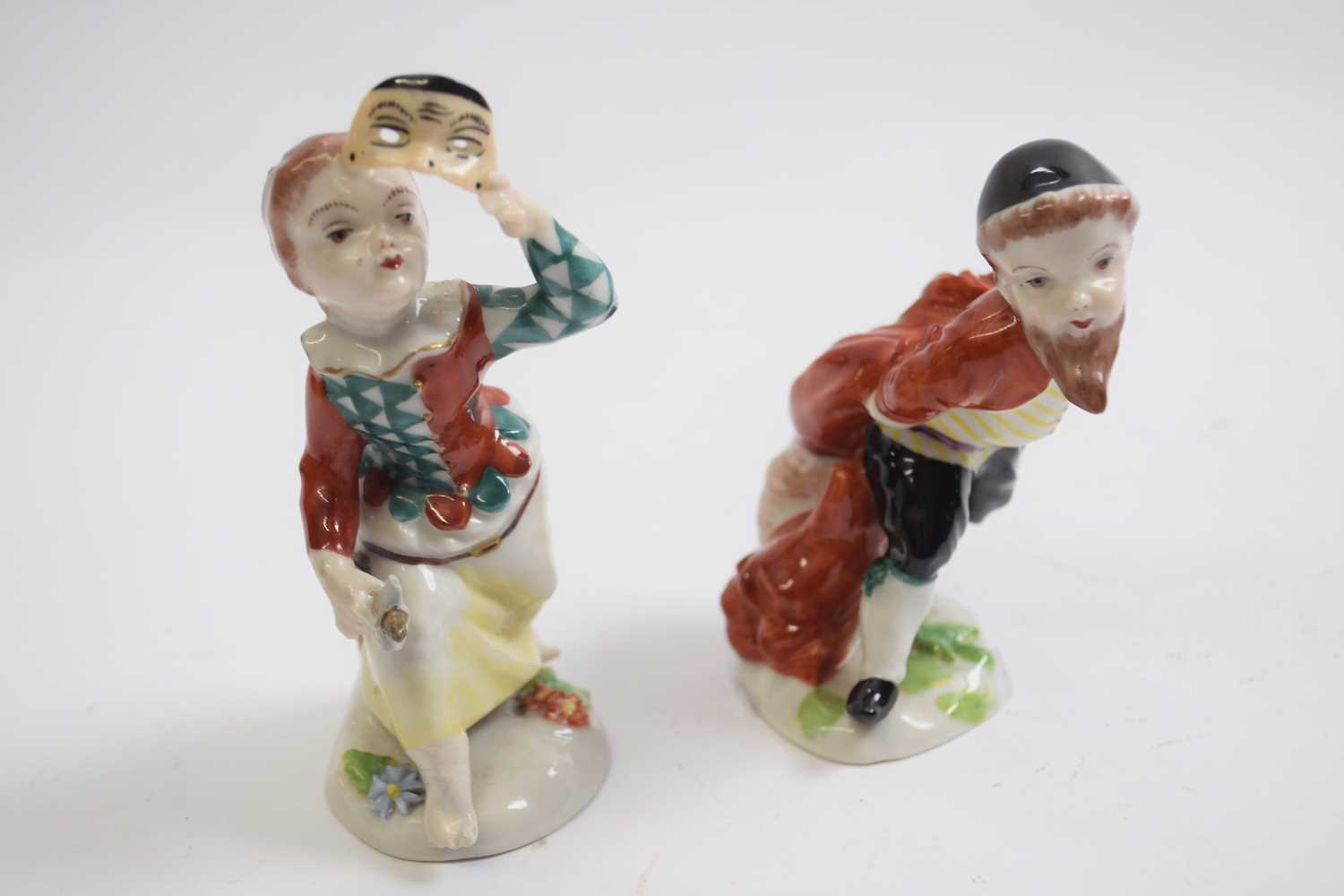 Pair of Naples Commedia del Arte figures