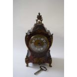 Late 19th Century Boulle clock complete with key