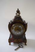 Late 19th Century Boulle clock complete with key