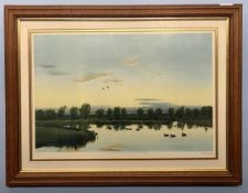 After Peter Scott (British, 20th century), chromolithograph, dated 1954, Arts Guild stamped,