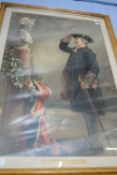 A large chromolithograph Pears Soap advertising print, Saluting the Admiral, framed and glazed