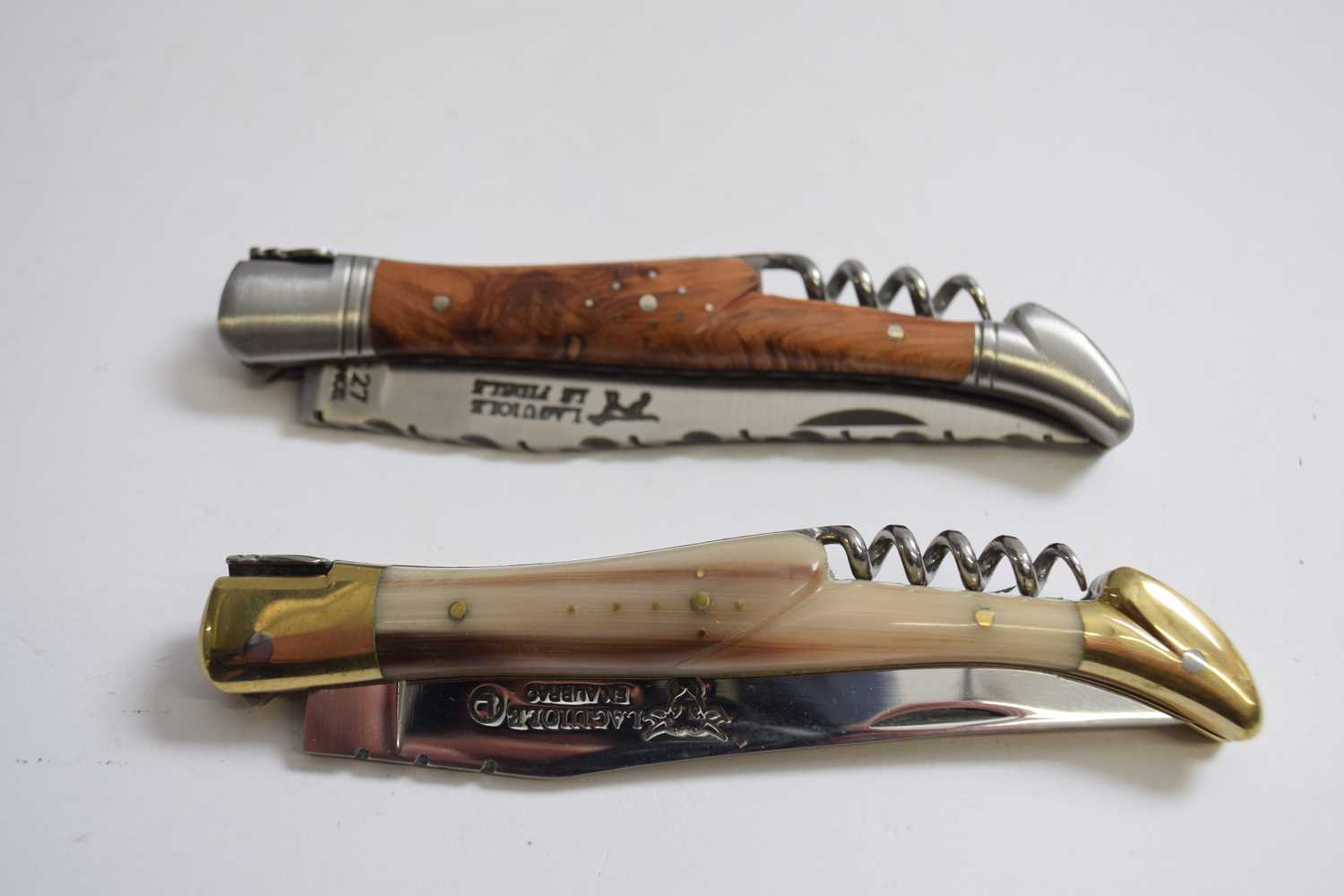 Bag containing two Laguiole penknives