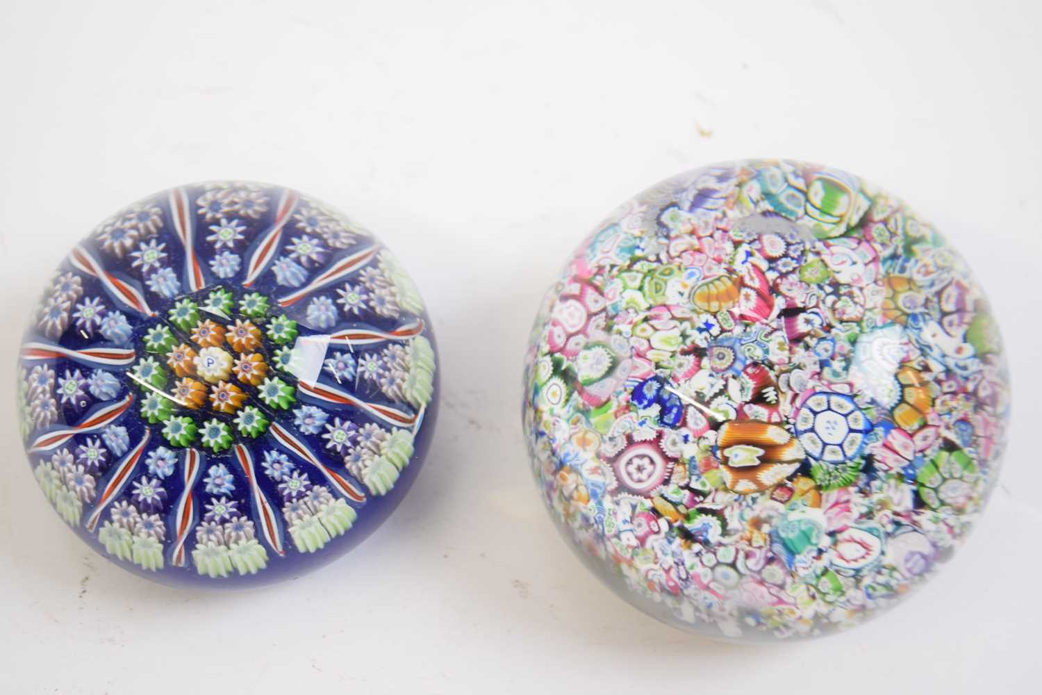 Two paperweights, one Perthshire with blue and green canes - Image 2 of 3