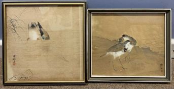 Chinese, 20th century, a pair of ornithological watercolours on paper, inscribed and stamped to