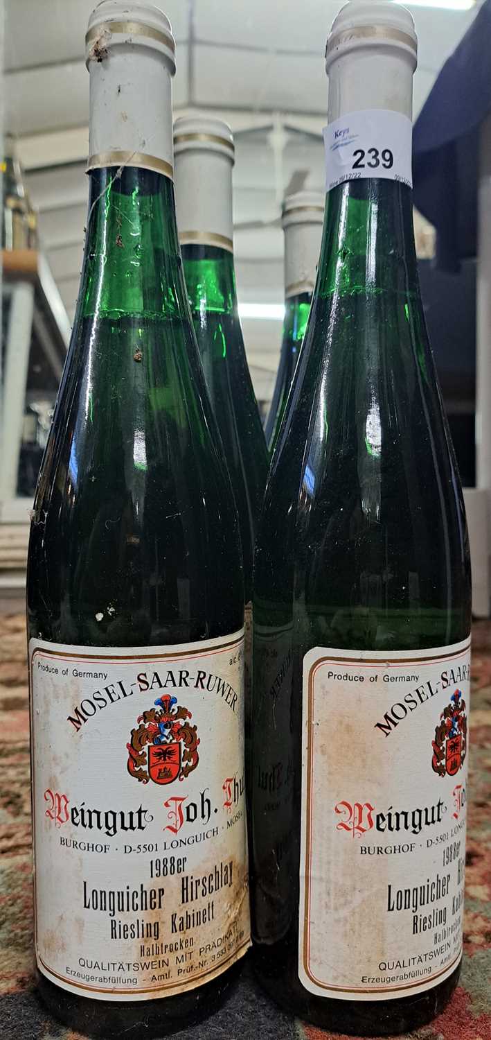 Six bottles Mosel-Saar-Ruwer Being utterly Joh Thul 1988 Longuicher Hirschlay