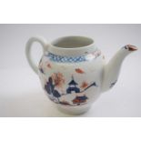 Lowestoft porcelain teapot with the dolls house pattern (lacking cover)