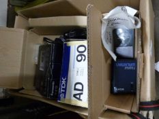 Box of assorted cameras and cases to include a Panasonic Lumix TZ8