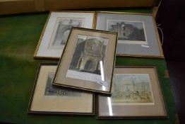 Collection of various coloured prints and engravings to include St Nicholas Chapel, Kings Lynn