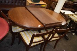 Reproduction twin pedestal dining table and chairs