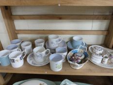 Mixed Lot: Various assorted coffee wares to include Wedgwood, Suzie Cooper and other assorted items