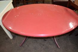 Painted oval dining table