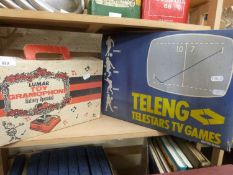 Lumar toy gramophone together with a Teleng TV game