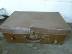 Vintage brown suitcase