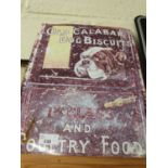 Old Calabar Dog Biscuits advertising tin sign, height 40cm, width 30cm