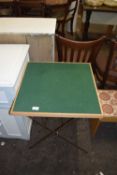 Folding baize top card table