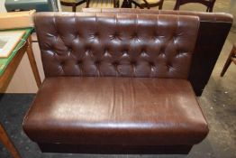 Modern button upholstered pub bench for commercial use, 120cm wide