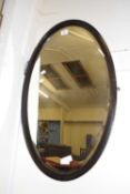 Early 20th Century oval bevelled wall mirror