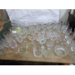 Large mixed lot of assorted drinking glasses
