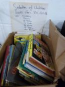 Box of various vintage children's annuals and other books