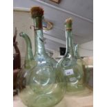 Pair of continental glass decanters