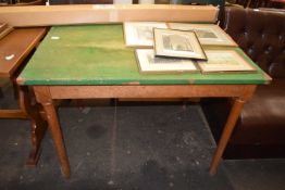 Baize topped rectangular table