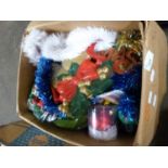 One box of Christmas decorations