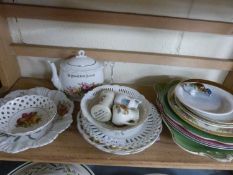 Mixed Lot: Various decorated plates, crested china wares and other items