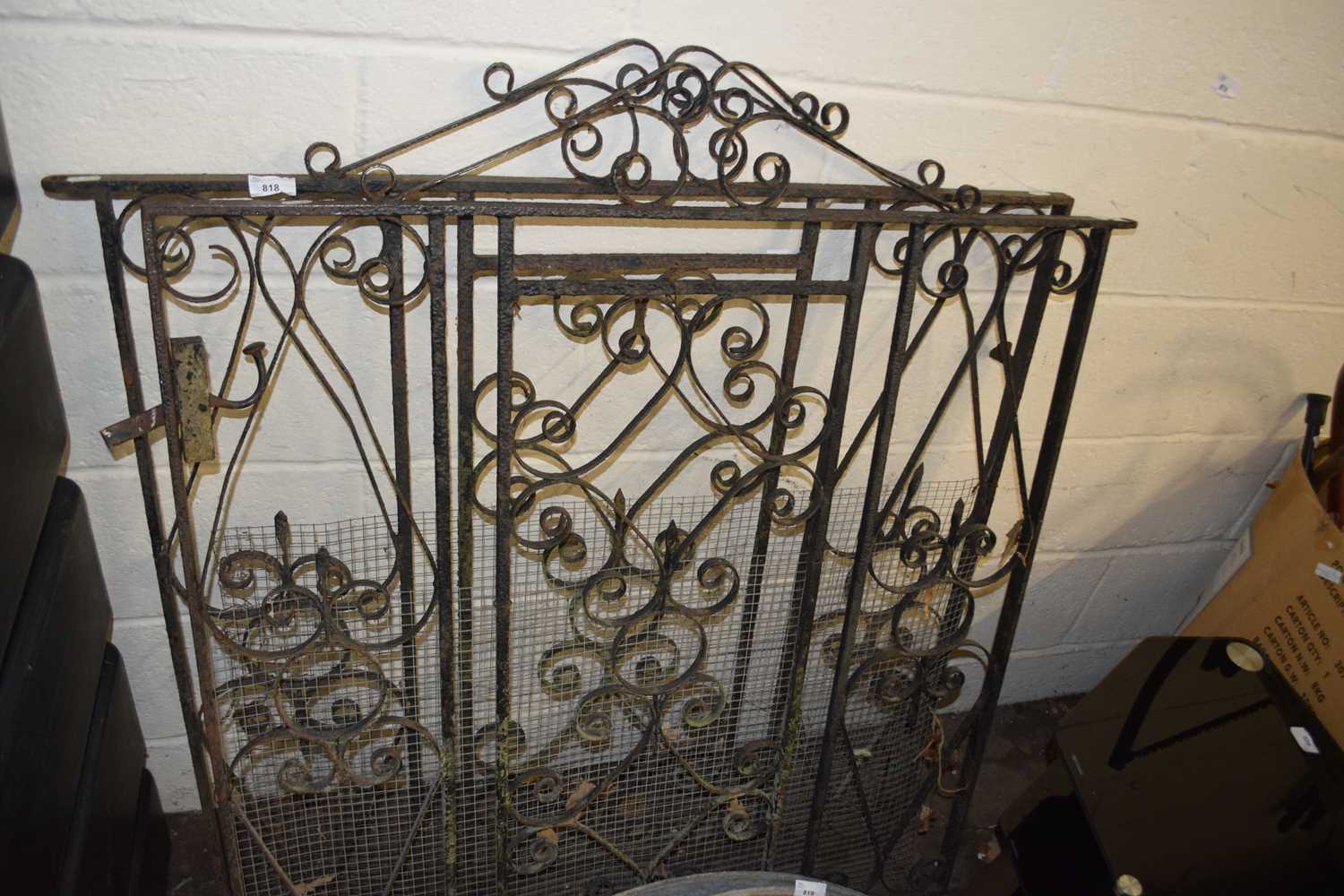 Pair of metal garden gates