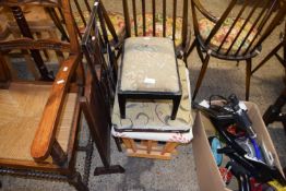 Mixed Lot: Three footstools and two fire screens
