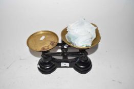 Vintage kitchen scales and weights