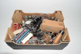 Box of vintage radio valves