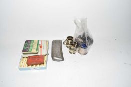 Mixed Lot: Various cruet items, vintage tins, calipers etc