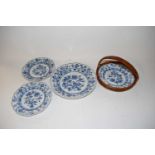 Quantity of modern blue and white Meissen table wares