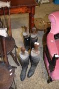 Two pairs of vintage leather riding boots