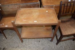 Oak veneered tea trolley, 70cm wide