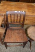 19th Century hard seated kitchen chair