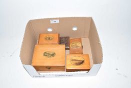 Box of Mauchline ware, boxes and others