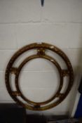 Modern gilt finish oval picture or mirror frame