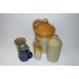 Mixed Lot: Bury St Edmunds stone ware flagon and others