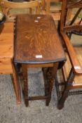 Oak drop leaf occasional table