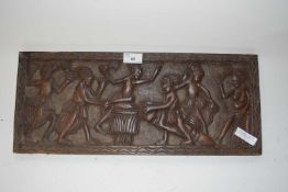 Carved hardwood panel