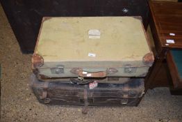 Three vintage suitcases